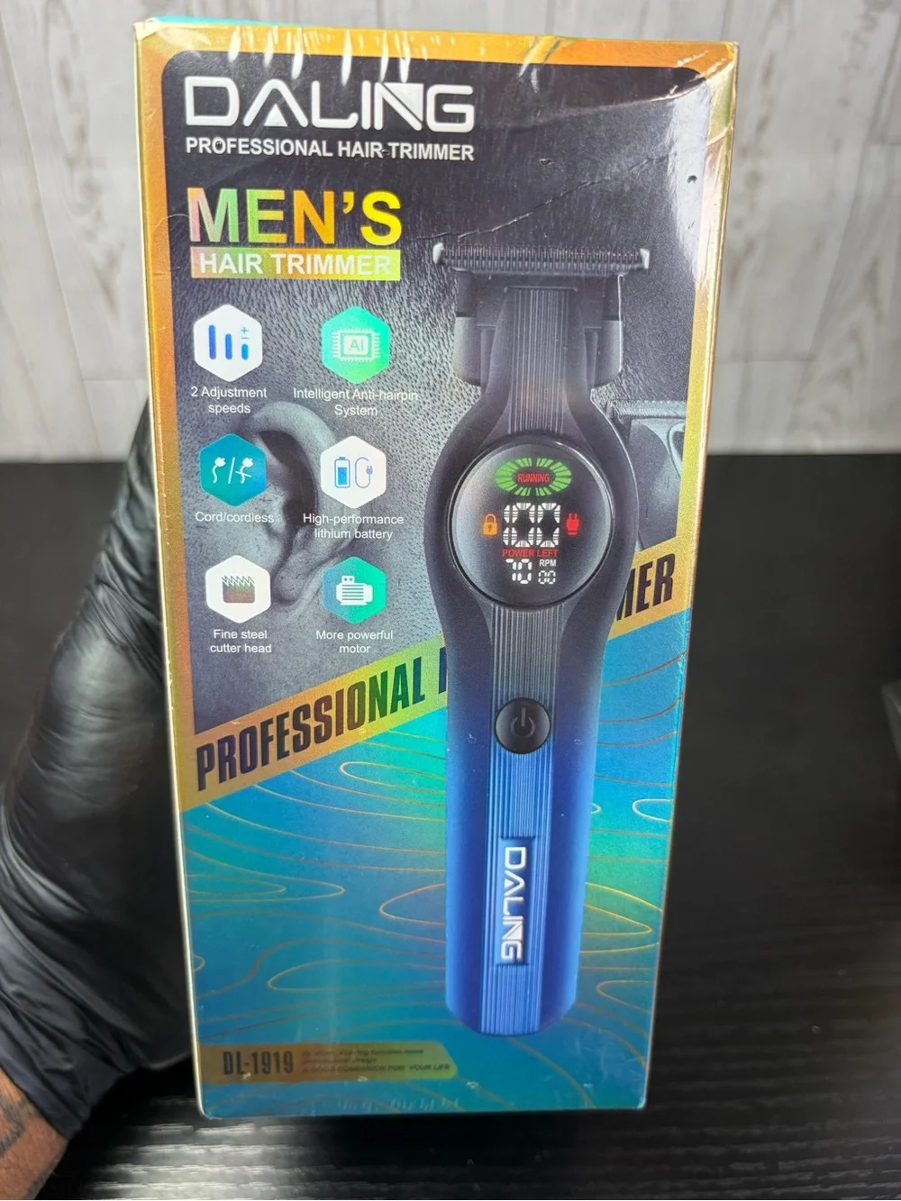 DALING Professional Hair Trimmer - Blue & Black